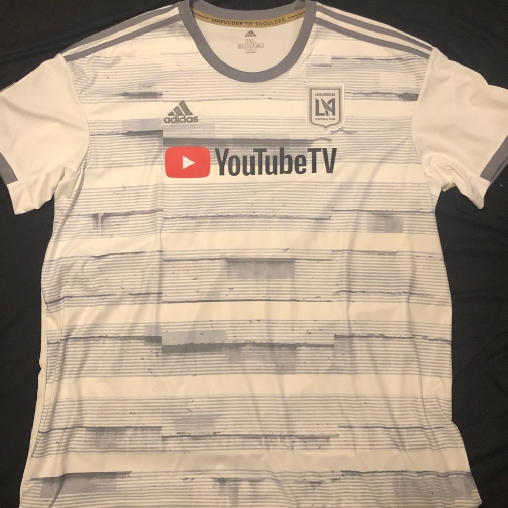 2XL LAFC Jersey Adidas Climalite Away White Major League Soccer Football NWOT